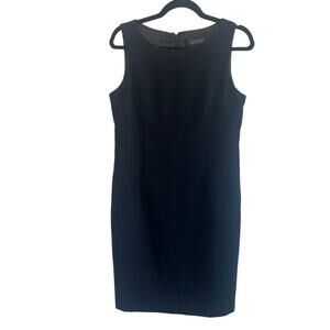 Kasper Sheath Career Black Dress Sleeveless 8